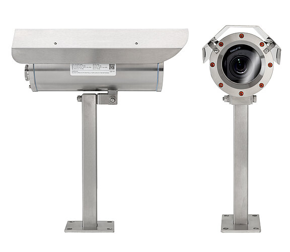 Explosion proof camera ExCam IPQ1715: Side View and Front View