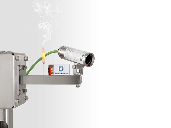 Rugged thermal camera size comparison with a matchbox